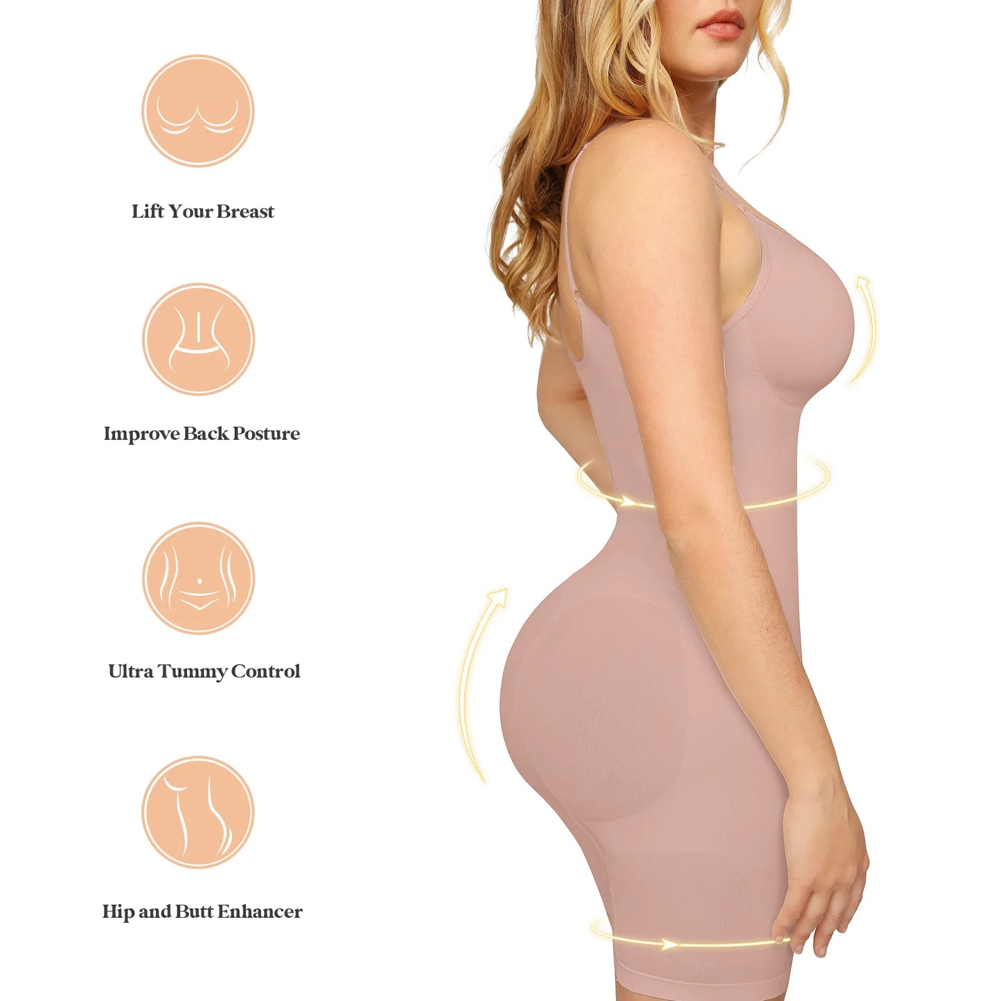 Women’s Body Shaper – Seamless Waist Slimmer & Butt Lifter Bodysuit