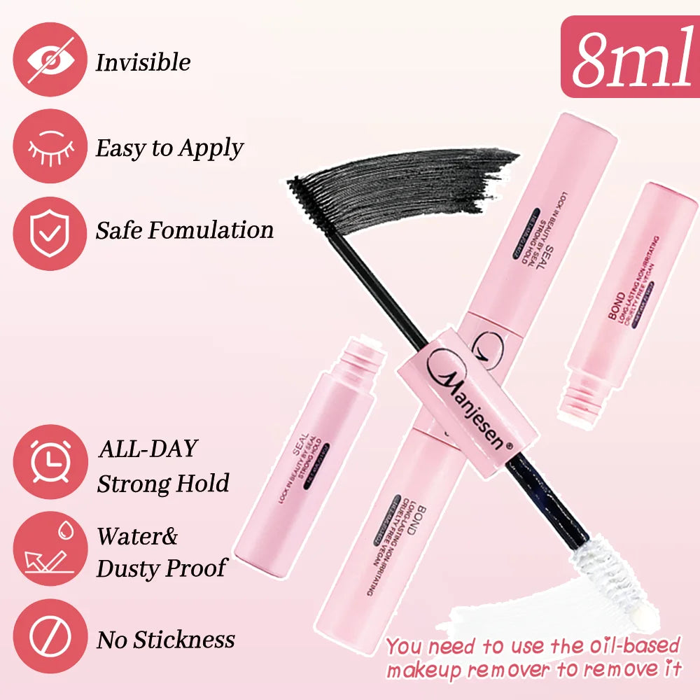 DIY Lash Extension Kit Lash Bond and Seal Remover Tweezers Makeup Set Individual Lashes Clusters Eyelashes Tools