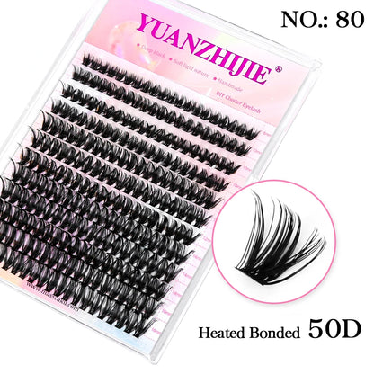 DIY Lashes Extension 8-16mm Mix Length Eyelashes Segmented Eyelashes Bundle Lash