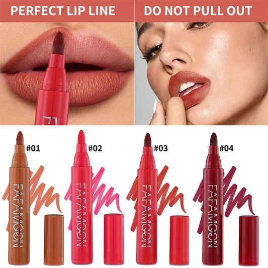 Long-Lasting Waterproof Matte Lip Stain | Lipstick & Lipliner in One