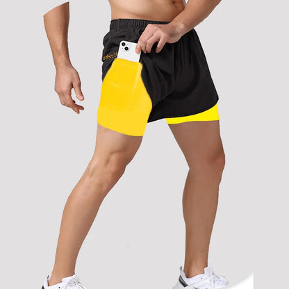 Men's 2-in-1 Quick-Dry Gym Shorts