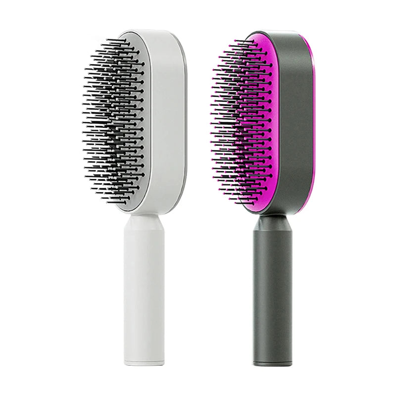 Self-Cleaning Air Cushion Massage Comb – Detangling & Scalp Care