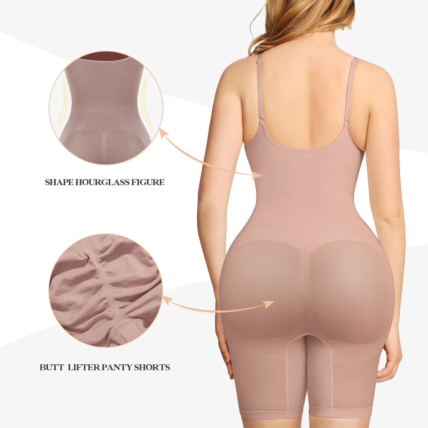 Seamless Sculpting Bodysuit – Push-Up Butt Lifter & Thigh Slimmer