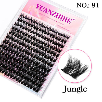 DIY Lashes Extension 8-16mm Mix Length Eyelashes Segmented Eyelashes Bundle Lash