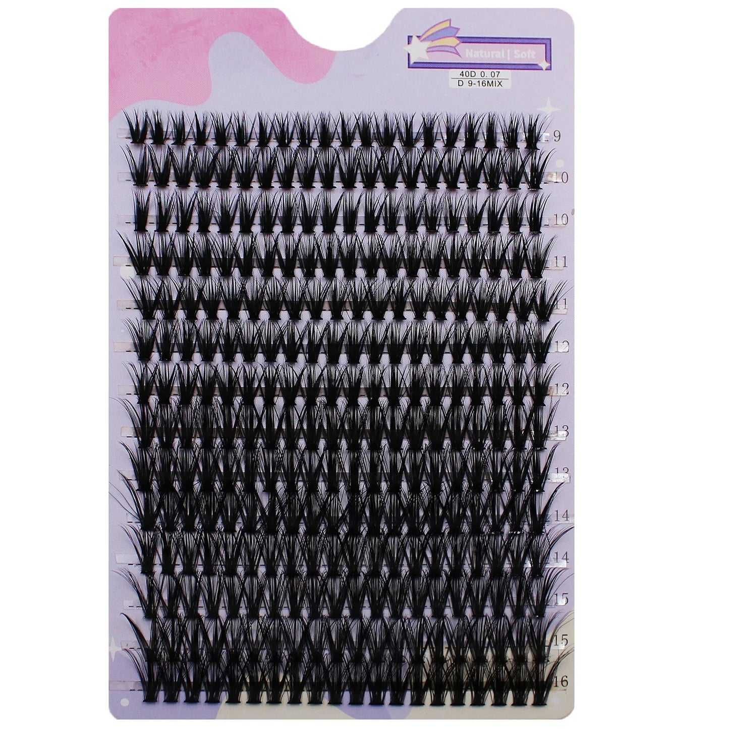 14 Rows 280 Clusters | 40D Mix 9-16mm 3D Volume Lash Extension