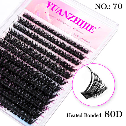 DIY Lashes Extension 8-16mm Mix Length Eyelashes Segmented Eyelashes Bundle Lash