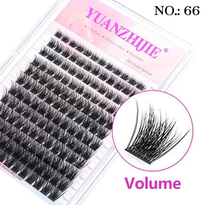 DIY Lashes Extension 8-16mm Mix Length Eyelashes Segmented Eyelashes Bundle Lash