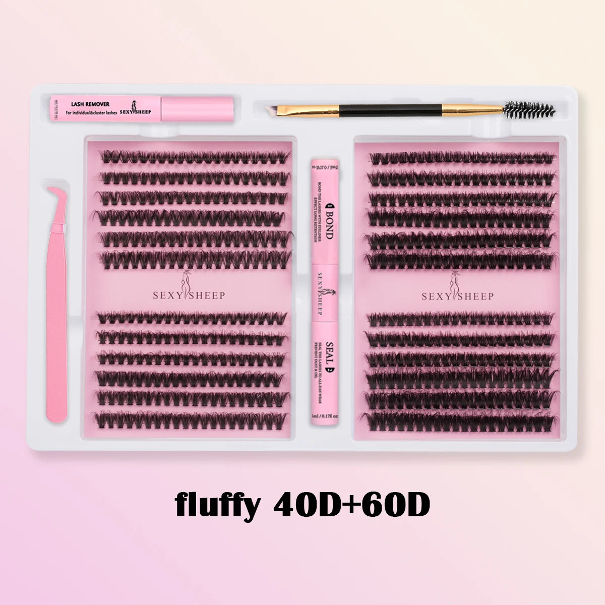 DIY Cluster Lash Extension Kit – Includes Glue, Remover & Tools