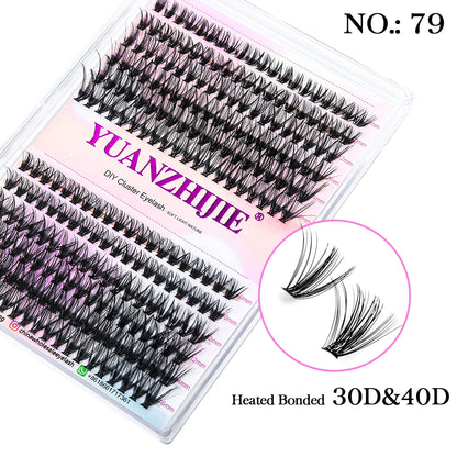 DIY Lashes Extension 8-16mm Mix Length Eyelashes Segmented Eyelashes Bundle Lash