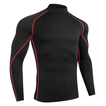 Men Fitness Bodybuilding Sport Shirt Long Sleeve Compression