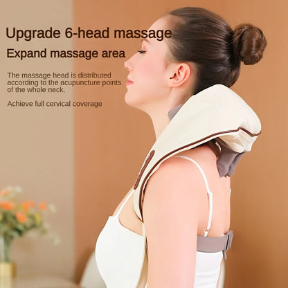 Heated Shiatsu Neck & Shoulder Massager – Deep Kneading Therapy