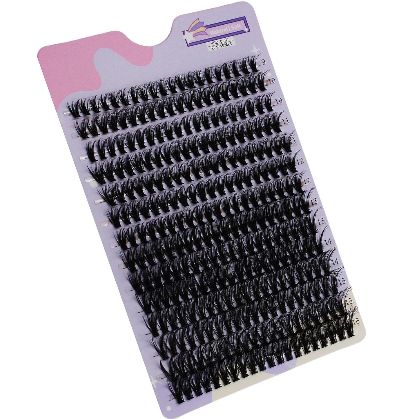 14 Rows 280 Clusters | 40D Mix 9-16mm 3D Volume Lash Extension