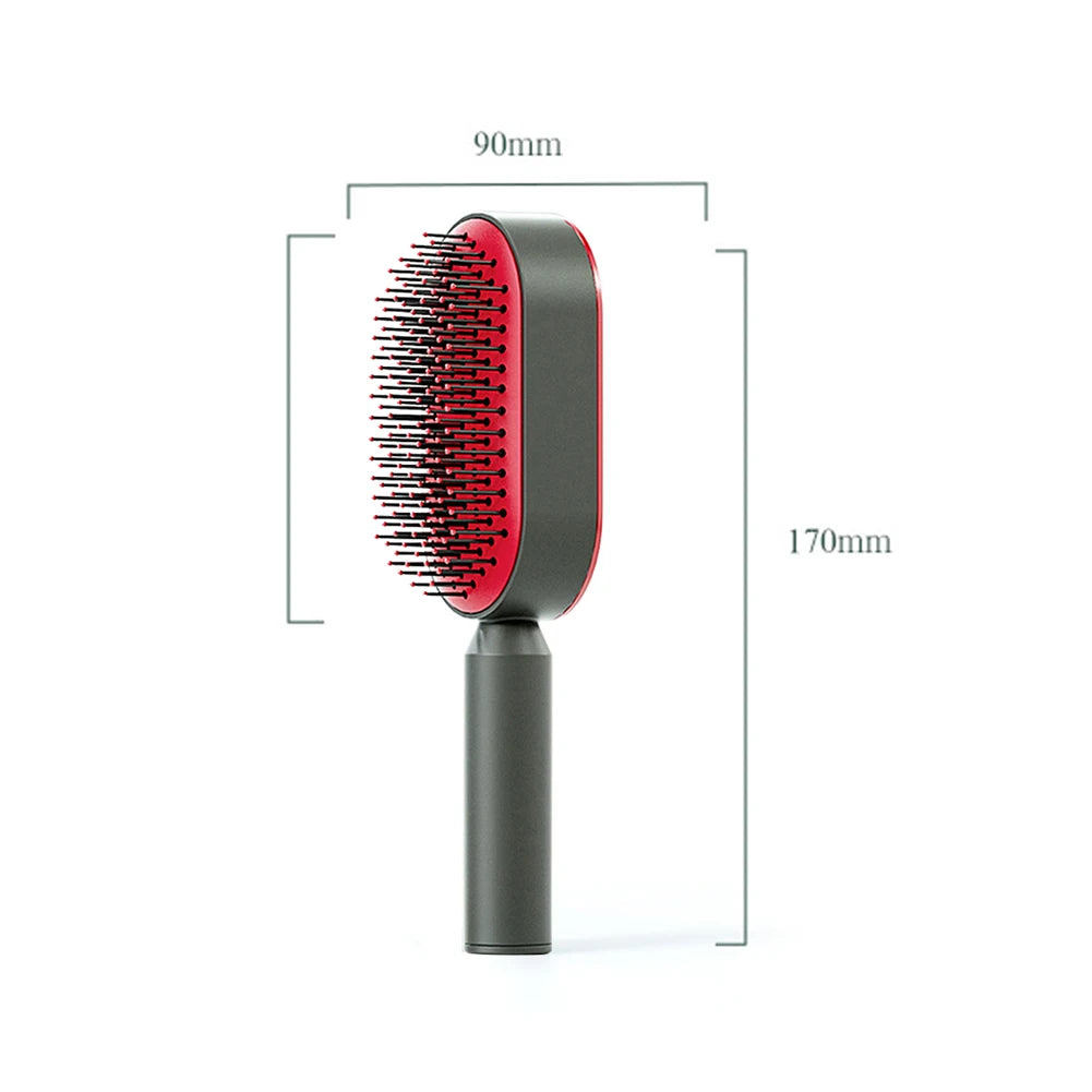 Self-Cleaning Detangling Hair Brush – Scalp Massage & Anti-Static