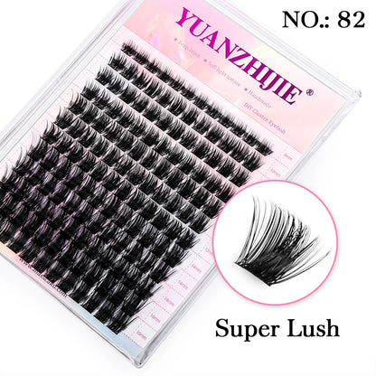 DIY Lashes Extension 8-16mm Mix Length Eyelashes Segmented Eyelashes Bundle Lash