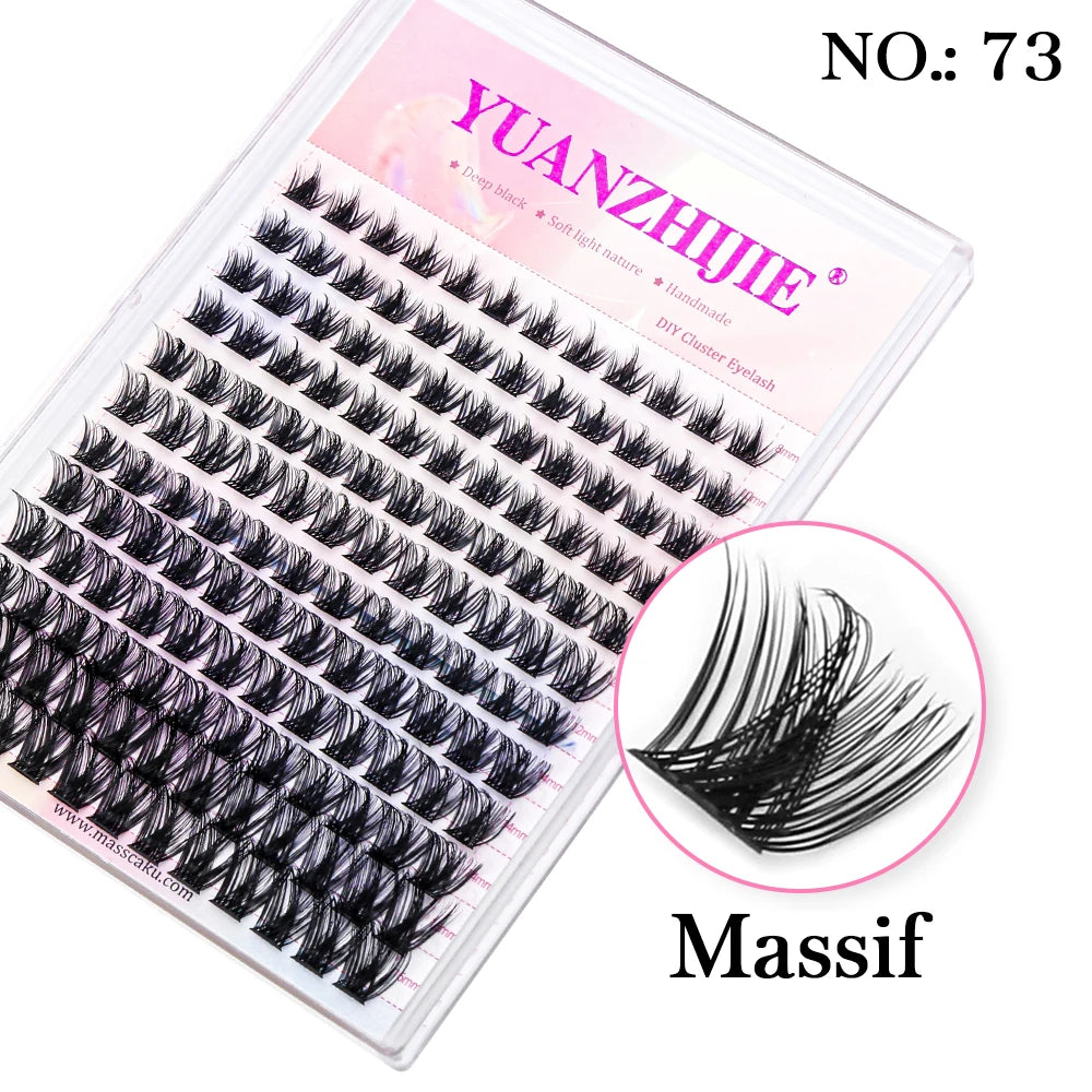 DIY Lashes Extension 8-16mm Mix Length Eyelashes Segmented Eyelashes Bundle Lash