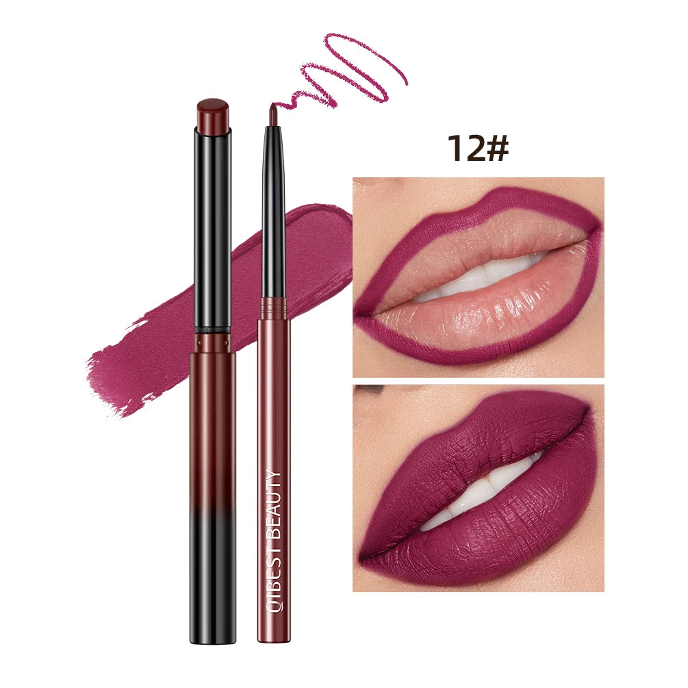 Matte Lipliner & Lipstick Set | Long-Lasting, Non-Stick Nude & Red