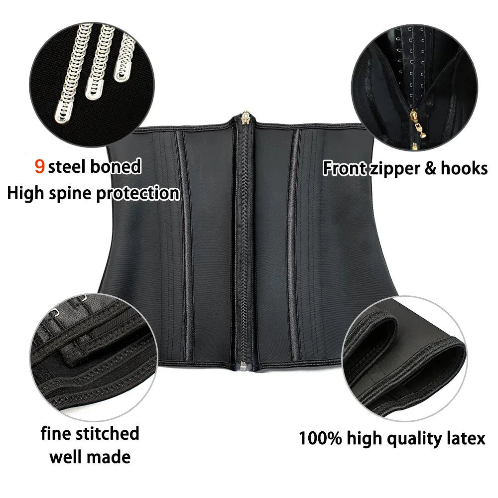 Plus Size Waist Trainer – Tummy Control Zipper Body Shaper