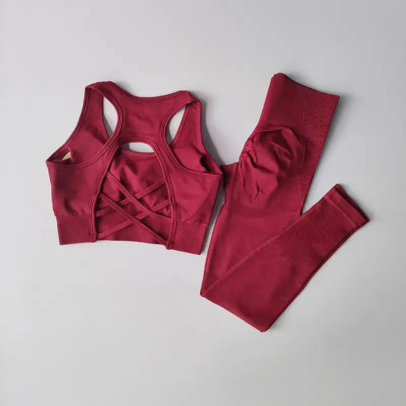 Women's Seamless Workout Set – Leggings & Sports Bra