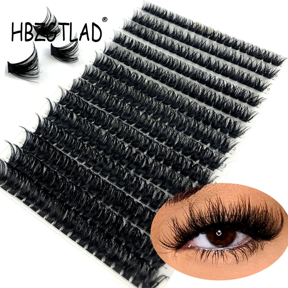 "60D/80D Mink Lash Extensions | 3D Russian Volume Clusters – Natural & Full Look