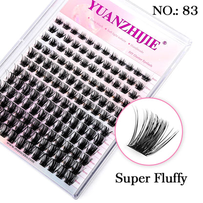 DIY Lashes Extension 8-16mm Mix Length Eyelashes Segmented Eyelashes Bundle Lash