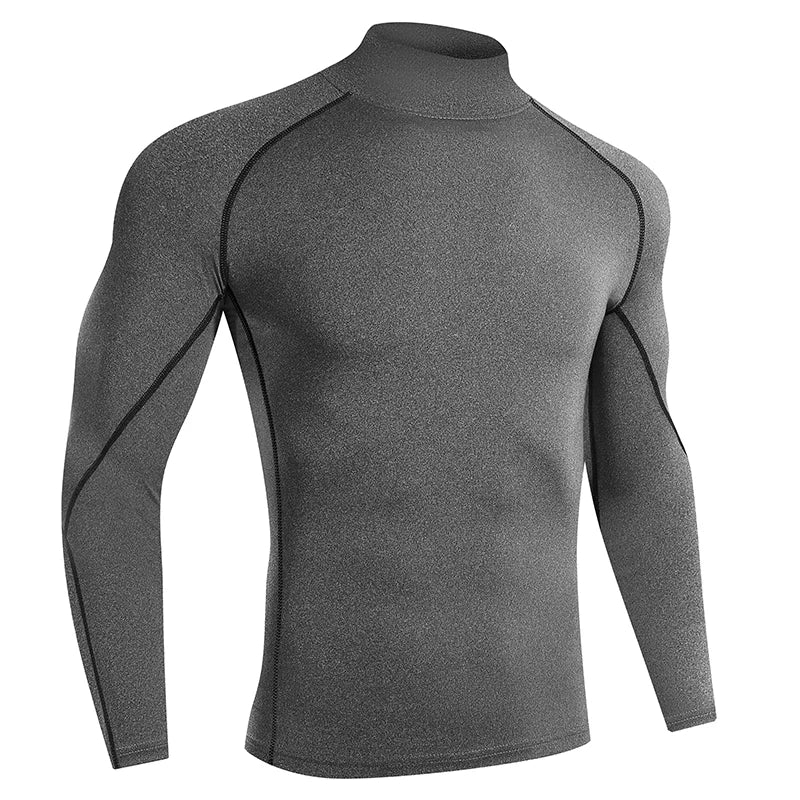 Men Fitness Bodybuilding Sport Shirt Long Sleeve Compression
