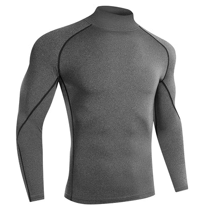 Men Fitness Bodybuilding Sport Shirt Long Sleeve Compression