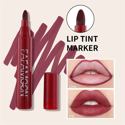 Long-Lasting Waterproof Matte Lip Stain | Lipstick & Lipliner in One