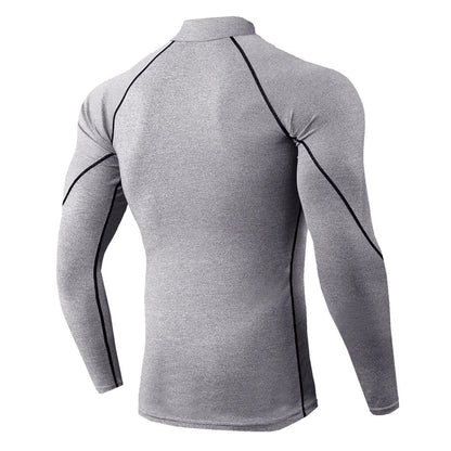 Men Fitness Bodybuilding Sport Shirt Long Sleeve Compression