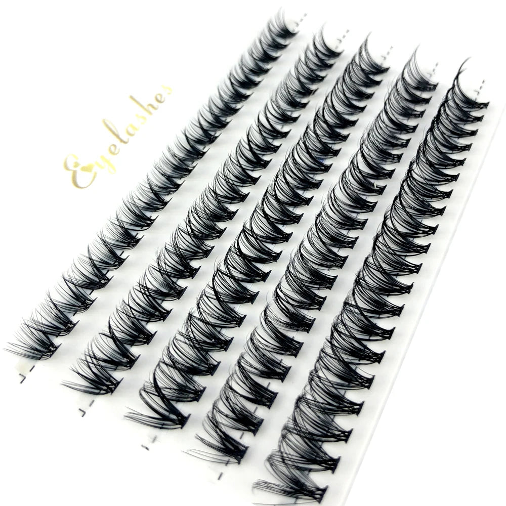 "60D/80D Mink Lash Extensions | 3D Russian Volume Clusters – Natural & Full Look