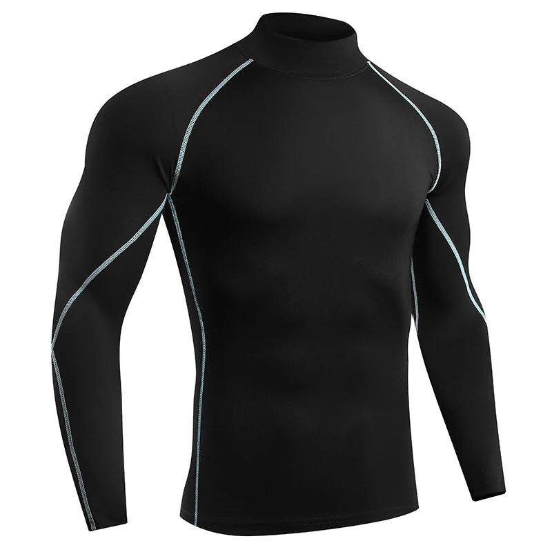Men Fitness Bodybuilding Sport Shirt Long Sleeve Compression