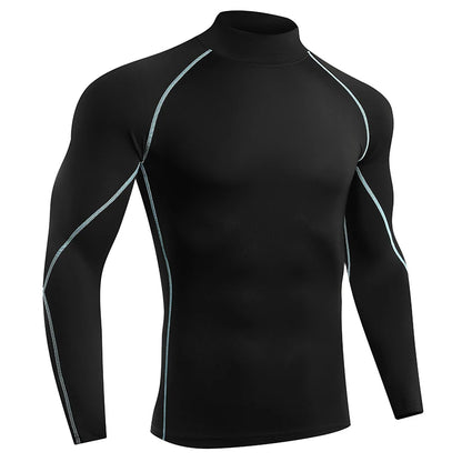 Men Fitness Bodybuilding Sport Shirt Long Sleeve Compression