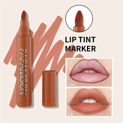 Long-Lasting Waterproof Matte Lip Stain | Lipstick & Lipliner in One