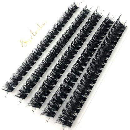 "60D/80D Mink Lash Extensions | 3D Russian Volume Clusters – Natural & Full Look