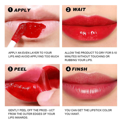 Matte Peel-Off Lip Tint | Waterproof, Long-Lasting Lip Stain & Liner