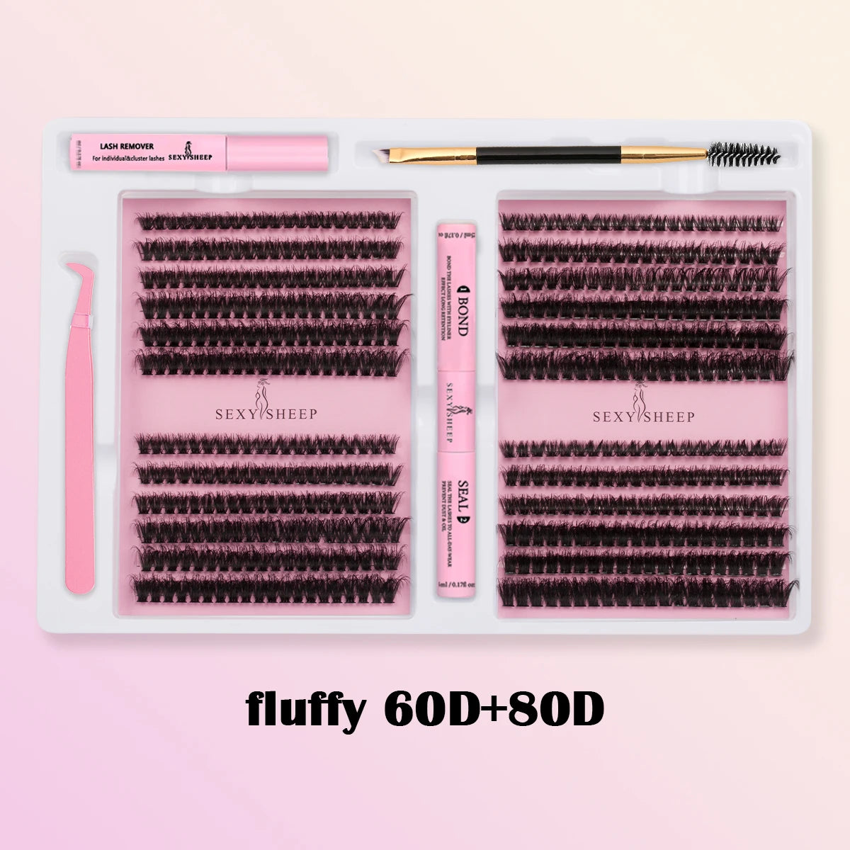 DIY Cluster Lash Extension Kit – Includes Glue, Remover & Tools