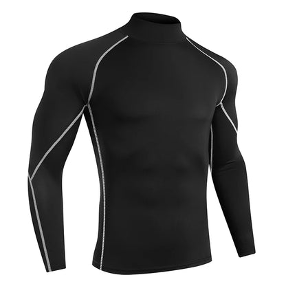 Men Fitness Bodybuilding Sport Shirt Long Sleeve Compression