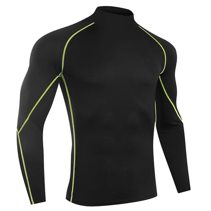 Men Fitness Bodybuilding Sport Shirt Long Sleeve Compression
