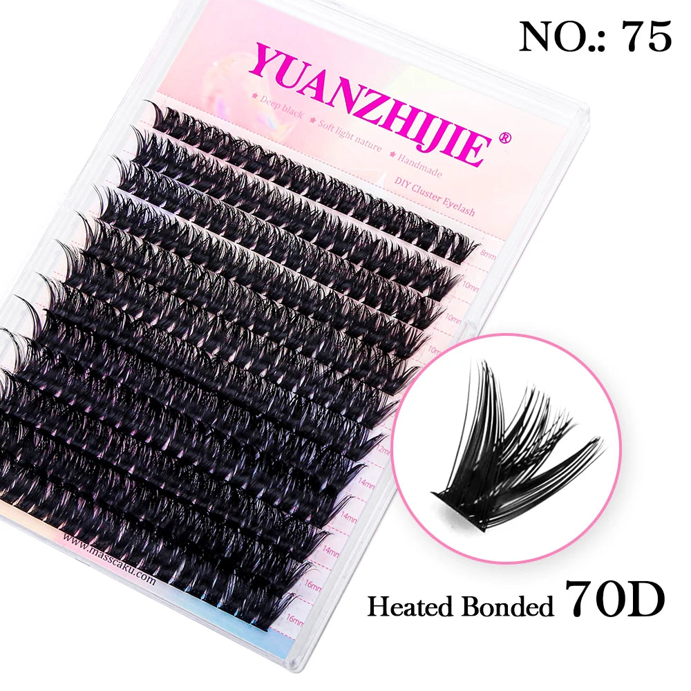 DIY Lashes Extension 8-16mm Mix Length Eyelashes Segmented Eyelashes Bundle Lash