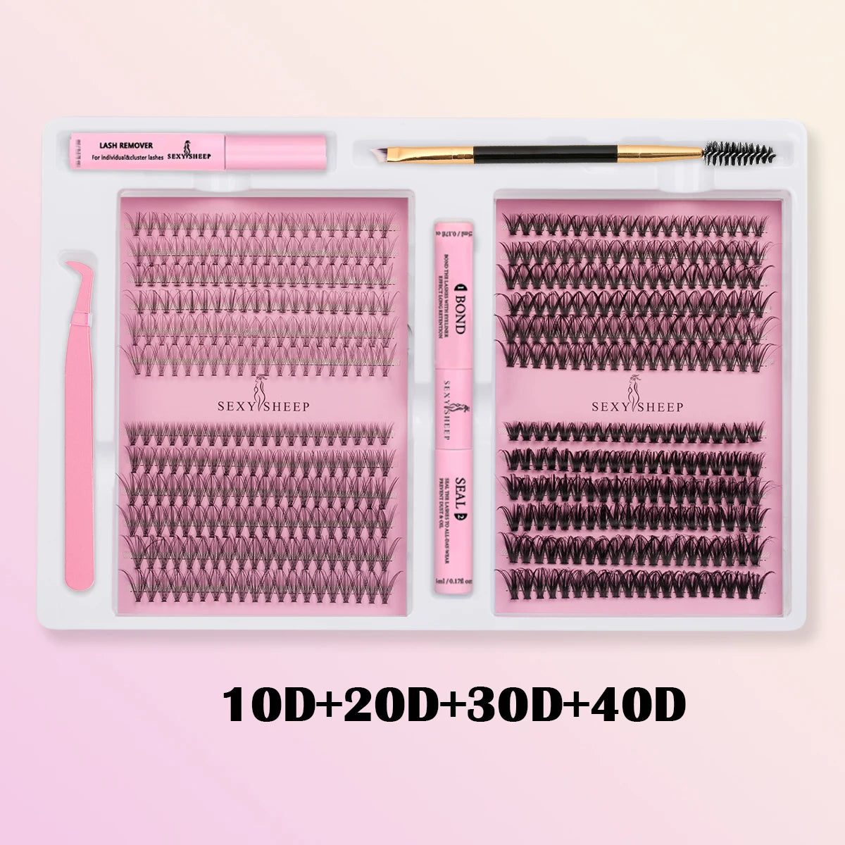 DIY Cluster Lash Extension Kit – Includes Glue, Remover & Tools