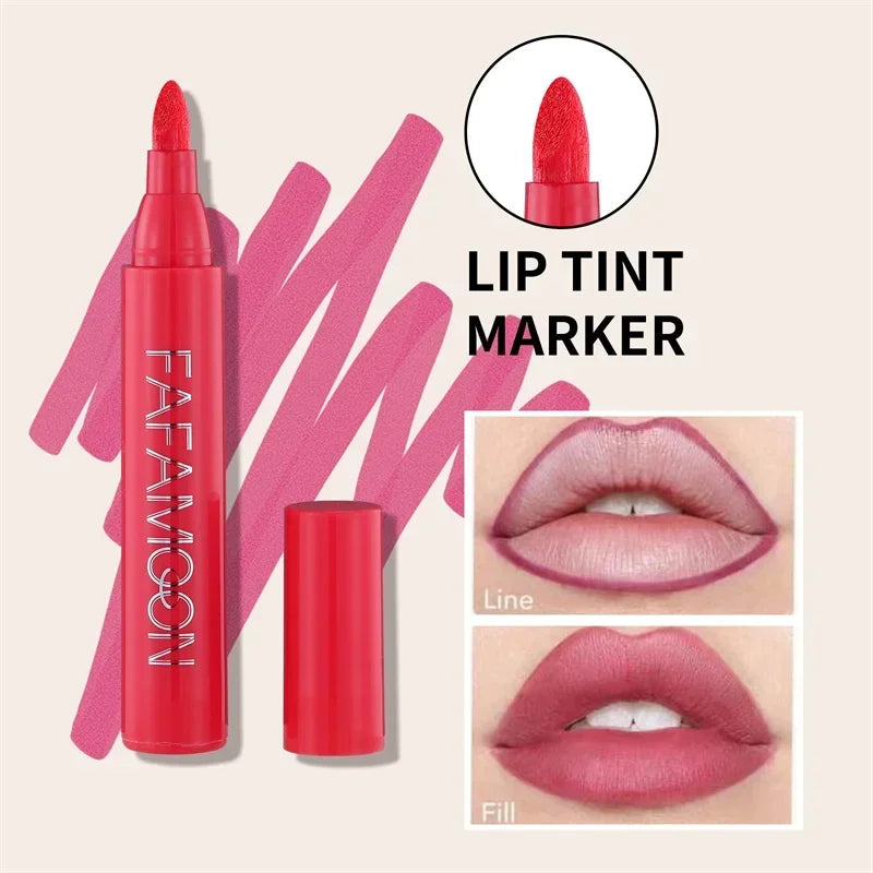 Long-Lasting Waterproof Matte Lip Stain | Lipstick & Lipliner in One