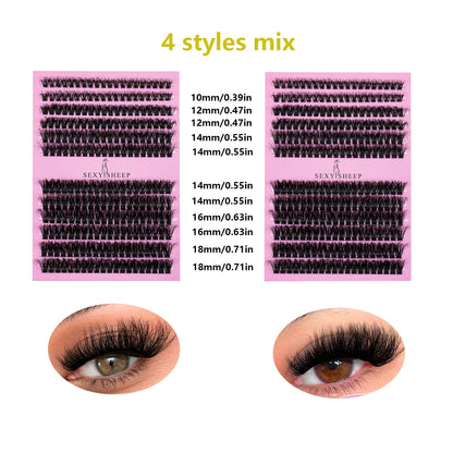 DIY Cluster Lash Extension Kit – Includes Glue, Remover & Tools