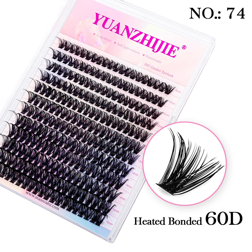 DIY Lashes Extension 8-16mm Mix Length Eyelashes Segmented Eyelashes Bundle Lash