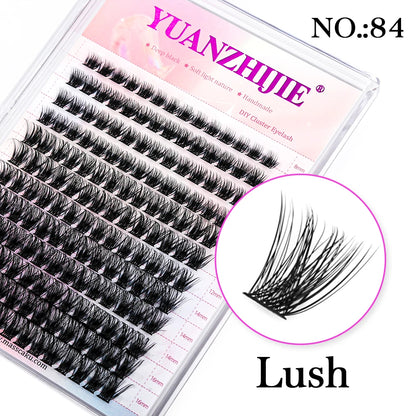 DIY Lashes Extension 8-16mm Mix Length Eyelashes Segmented Eyelashes Bundle Lash