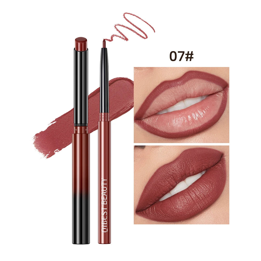 Matte Lipliner & Lipstick Set | Long-Lasting, Non-Stick Nude & Red