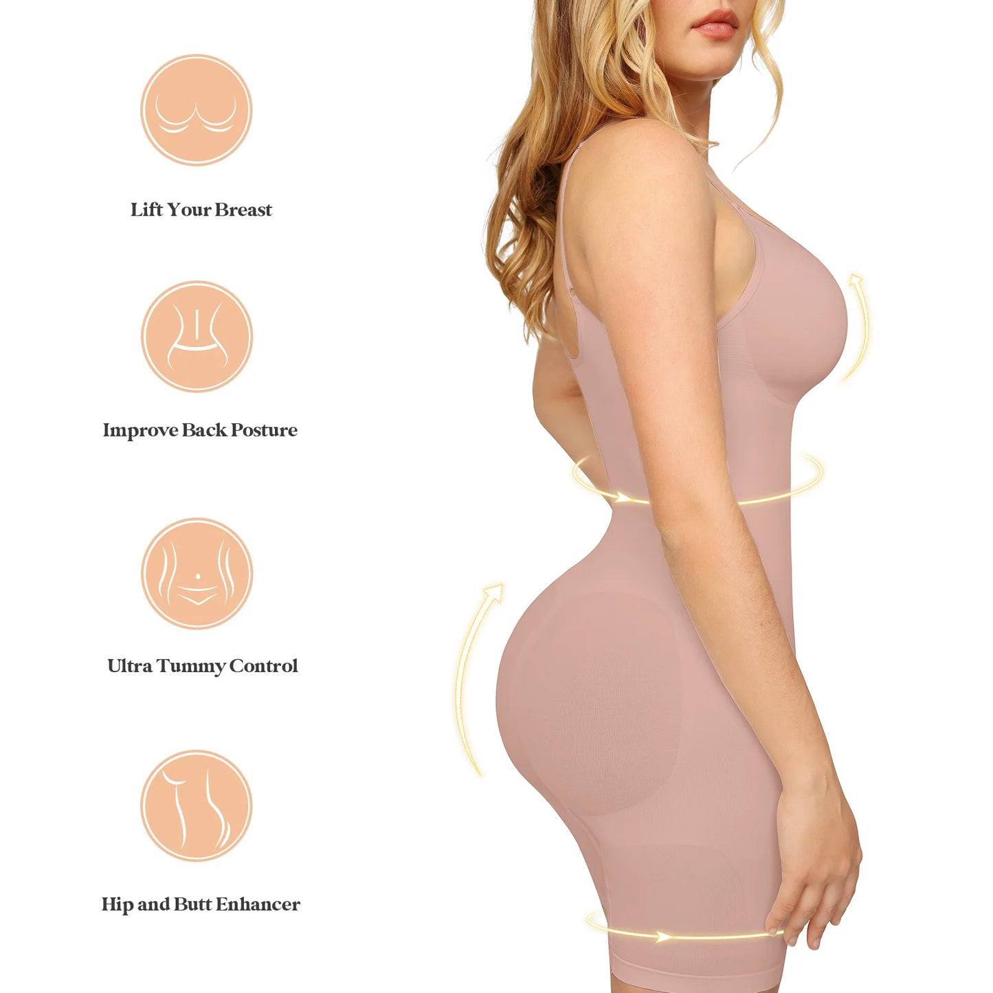 Seamless Sculpting Bodysuit – Push-Up Butt Lifter & Thigh Slimmer