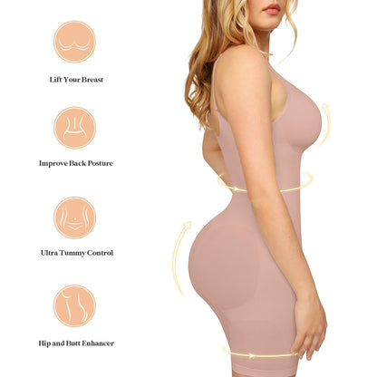 Seamless Sculpting Bodysuit – Push-Up Butt Lifter & Thigh Slimmer