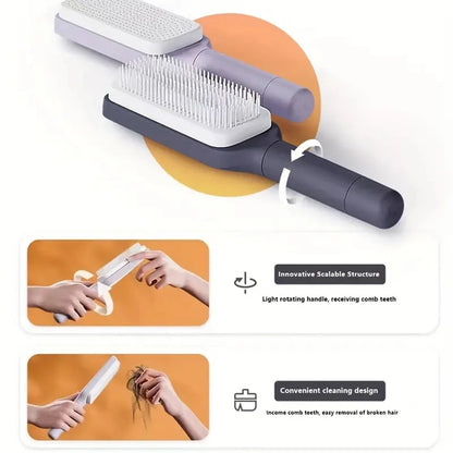 Air Cushion Massage Comb – Anti-Static & Self-Cleaning