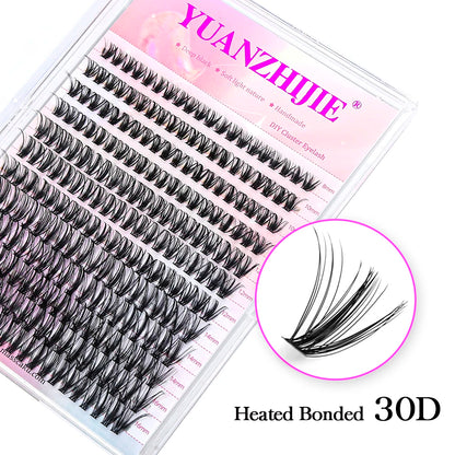 DIY Lashes Extension 8-16mm Mix Length Eyelashes Segmented Eyelashes Bundle Lash