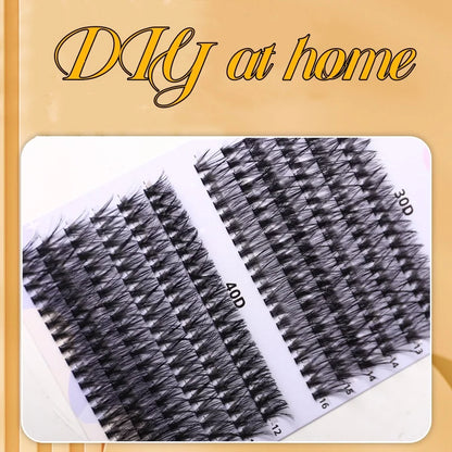 280Pcs 30D D Curl Mixed Cluster Lashes (9-16mm)