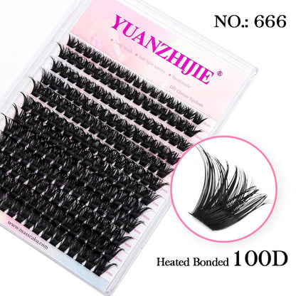 DIY Lashes Extension 8-16mm Mix Length Eyelashes Segmented Eyelashes Bundle Lash